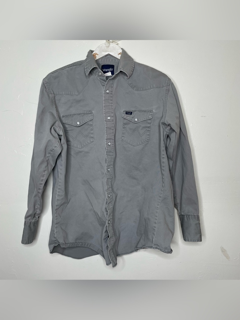WRANGLER WESTERN COWBOY PEARL SNAP BUTTON SHIRT SZ XL
